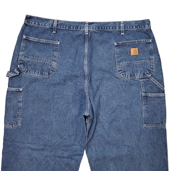 Carhartt B13 DST 46x32 (Meas 41x33 15" Rise) Dark Loose Fit Carpenter Jeans A17 - Picture 5 of 10